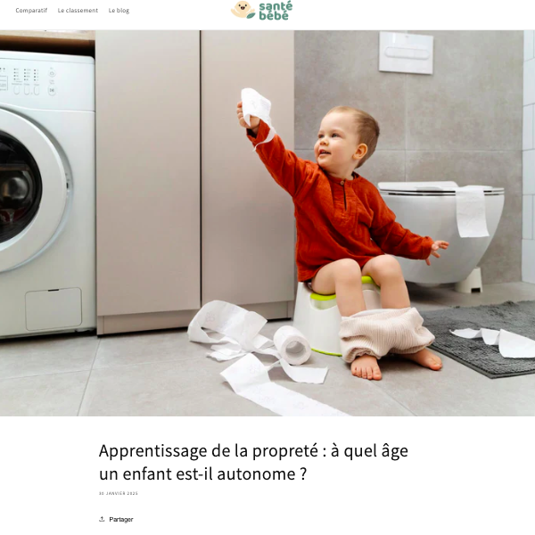 Acquisition de la continence - Santé Bébé