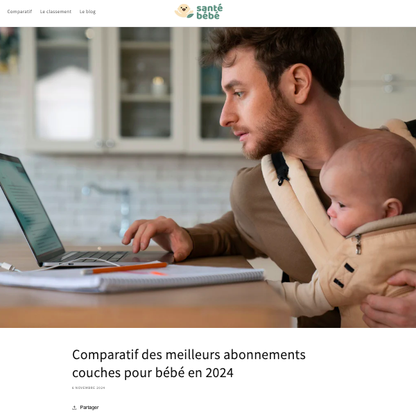 Meilleurs abonnements couches - Santé Bébé