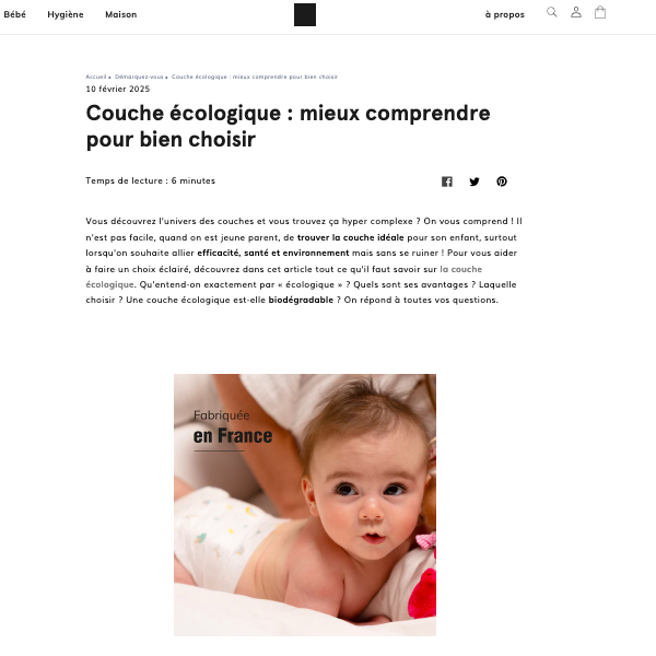 Couche écologique - la marque en moins