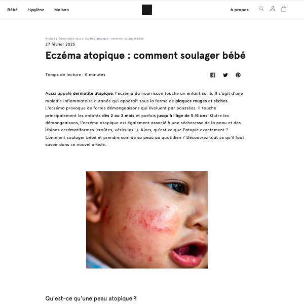 Eczéma atopique - la marque en moins